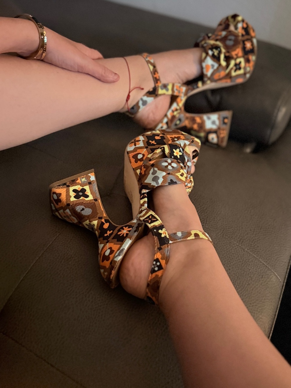 Sam Edelman NY Audrea Floral Platform Knot Sandal — Brown Multi - Picture 4 of 8